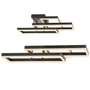 Turing 28" Geometric Integrated LED Metal Flush Mount - JONATHAN Y